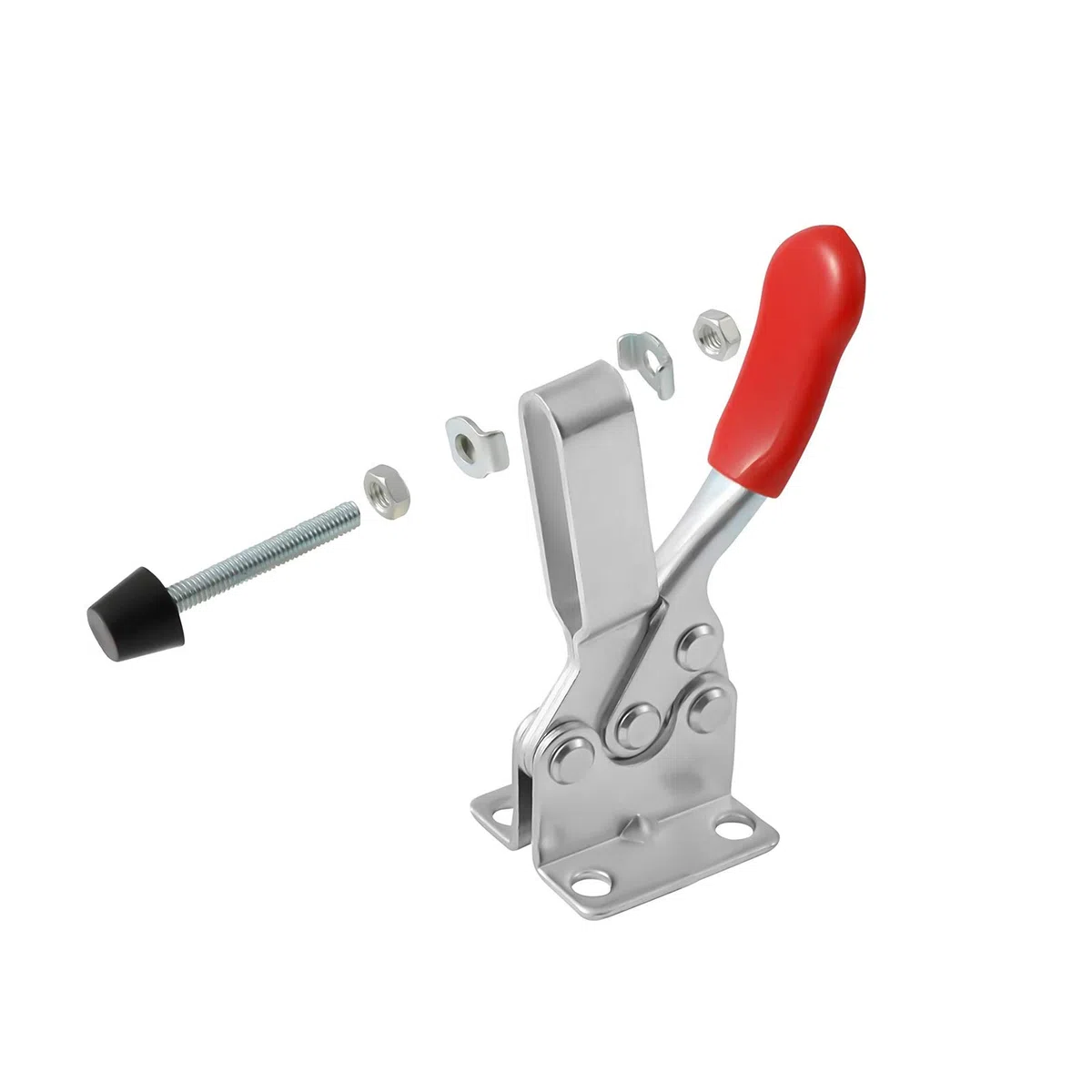Toggle Morsetto Morsetti Utensile a Mano 90 kg Antiscivolo Orizzontalea Sgancio Rapido Con Staffa Orizzontale GH-201-B 4 Pezzi