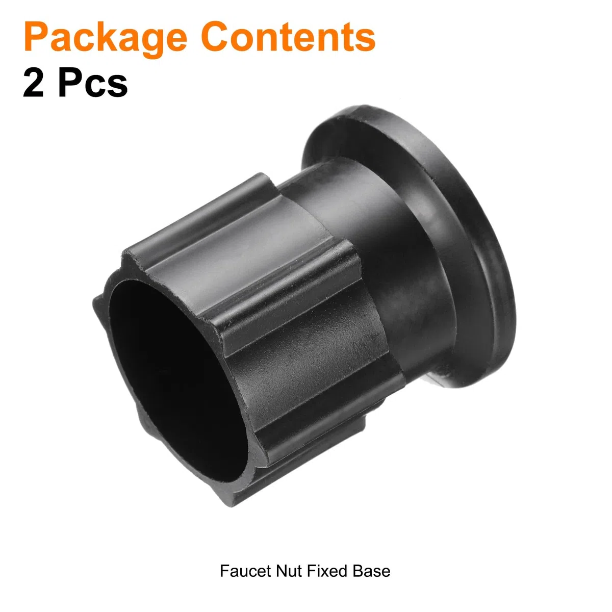 QUARKZMAN 2 Pz Dado Di Fissaggio Per Rubinetto, Diametro Interno 1.18" x Altezza 1.85" Dado Di Fissaggio In Plastica Per Rubinetto, Dado Di Assemblaggio Per Rubinetto Per E Bagno, Nero