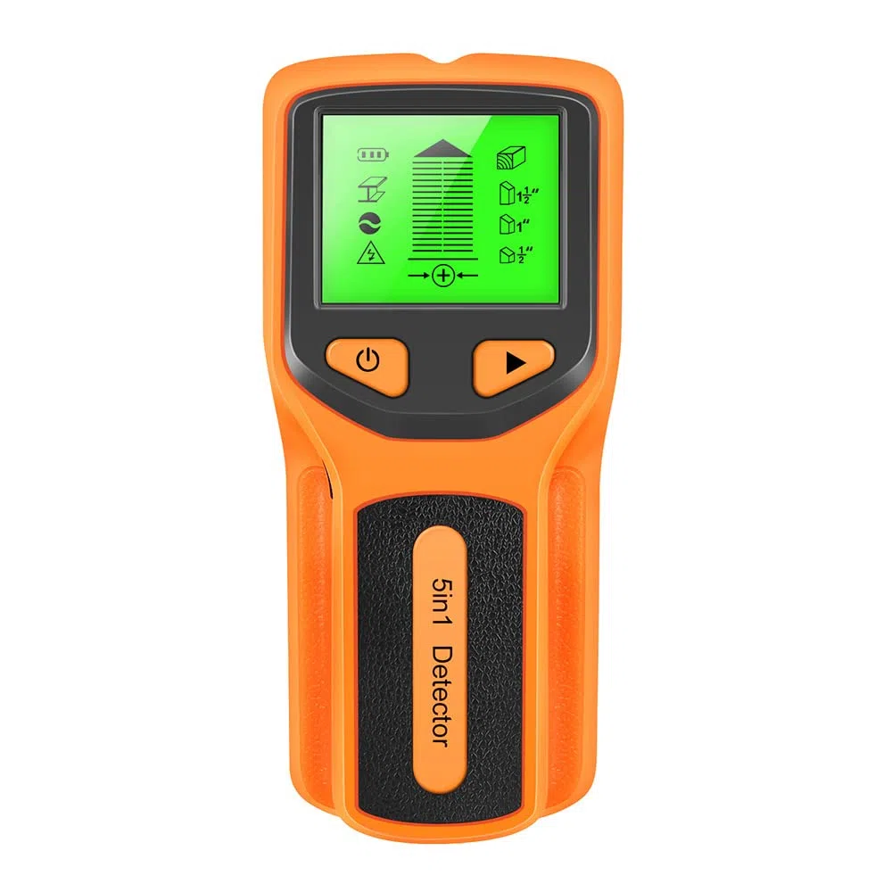 Rilevatore di Metallo e Cavi Elettrici, Scanner da Parete 5 in 1 con display LCD HD, per Metallo, Tubi, Legno, Linea Elettrica, Rilevatore di Corrente Alternata
