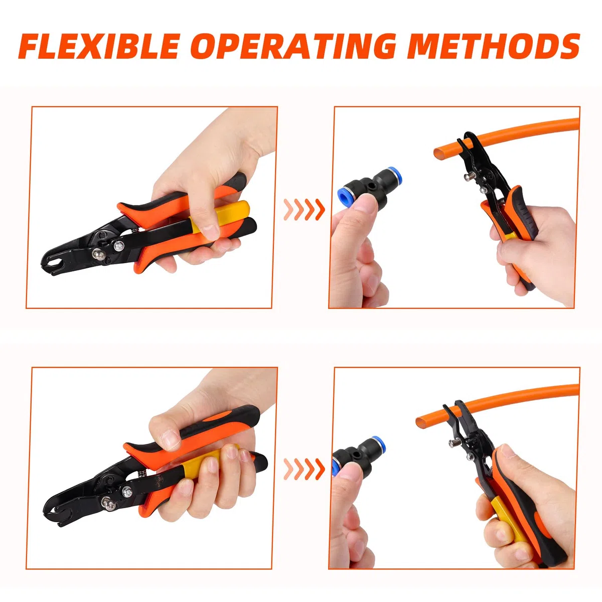 Strumento a Tenaglie per Collegamento Raccordi a Spinta, Attrezzo di Rimozione Condotta Aria per Tubazione Pneumatica 6mm/8mm Pinza Giunti Rapidi