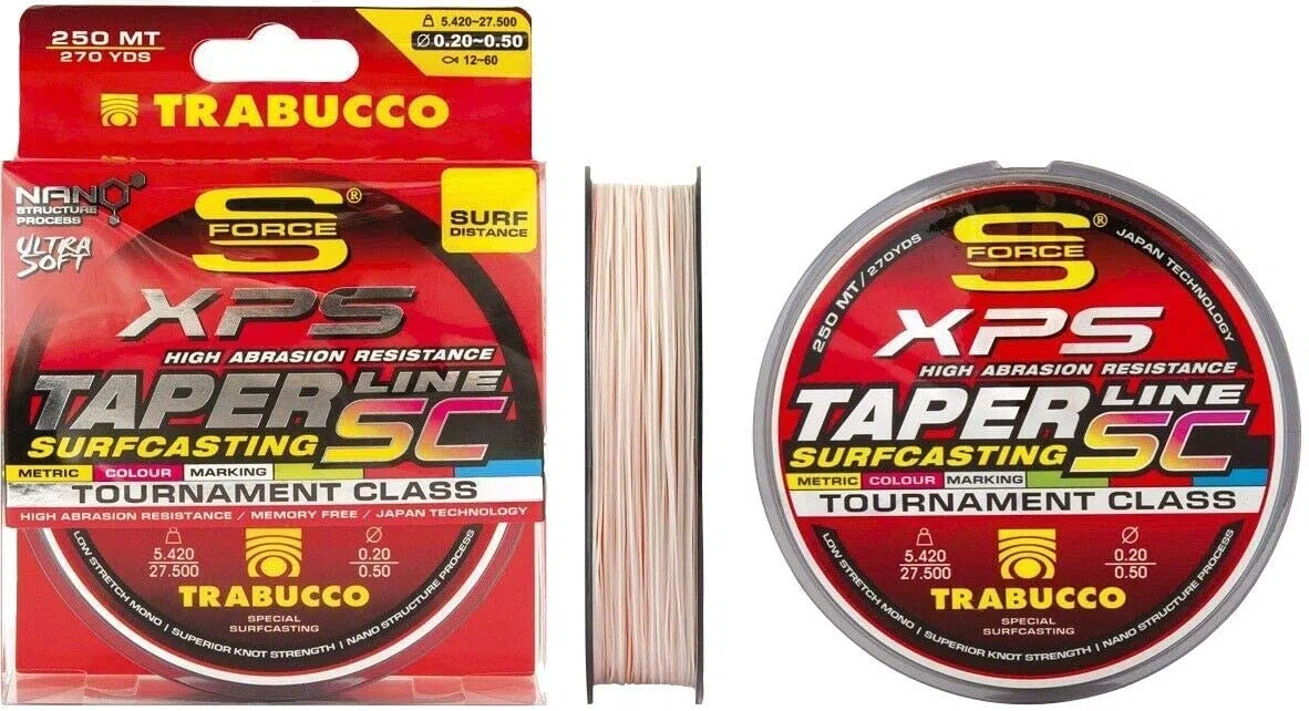 Trabucco Xps Taper Line SC Multicolor Surfcsting 0,20-0,57 mm 250 MT