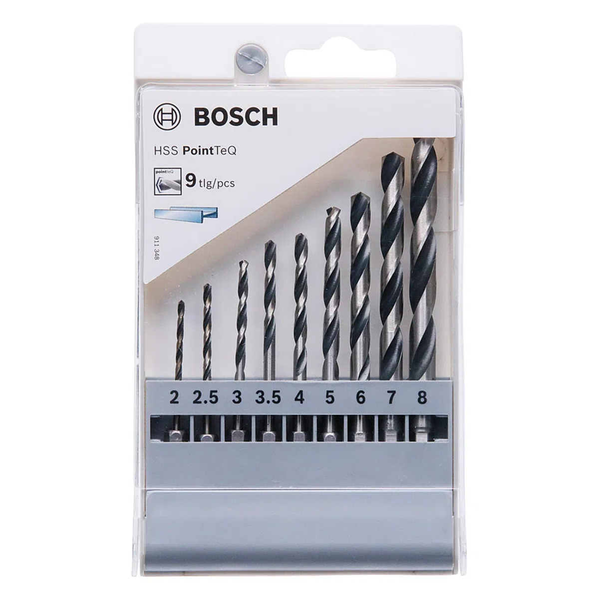 Bosch Accessories 2607002826 PointTeQ - Set di punte per trapano a coda da 9 pezzi