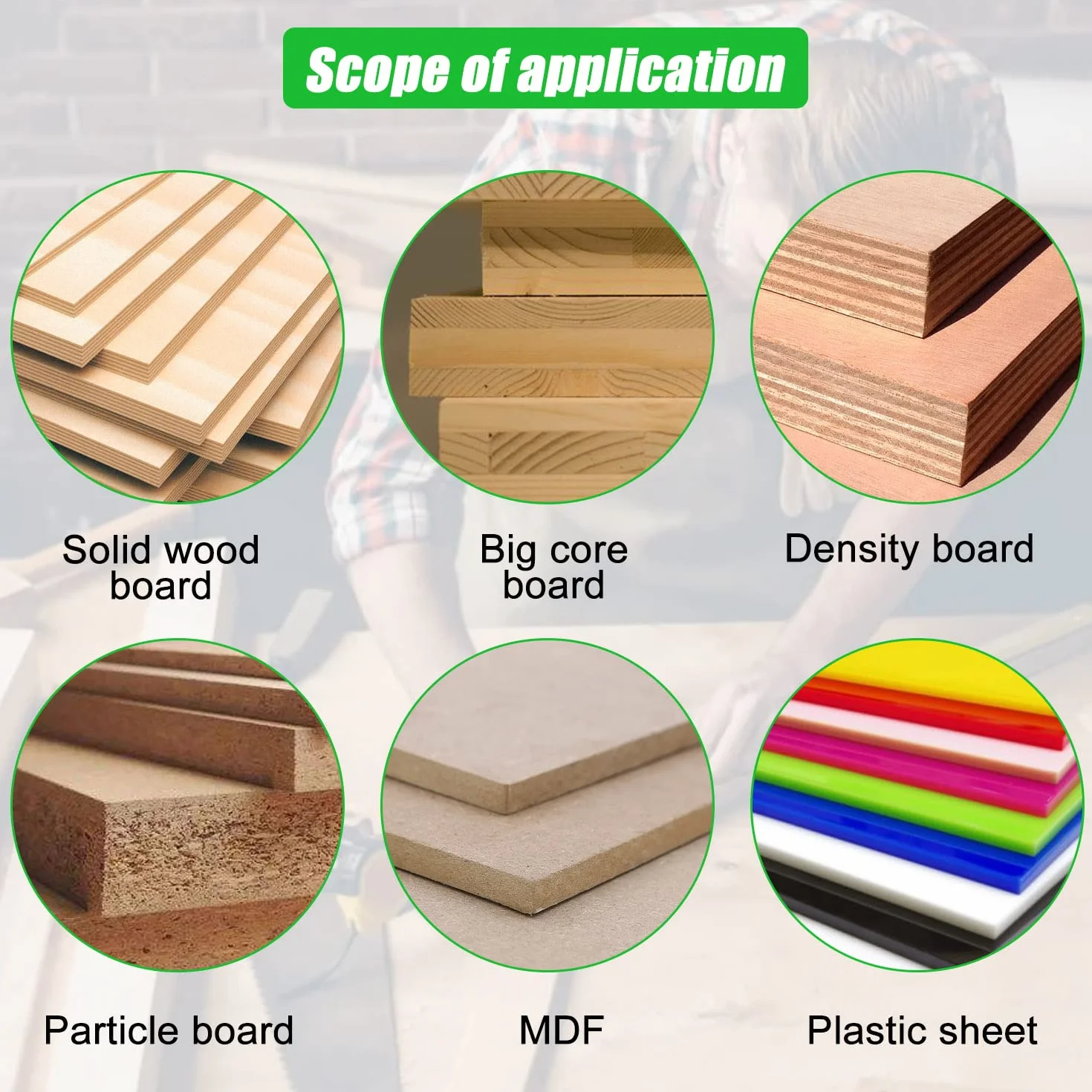 4 Pezzi 8 mm Gambo Frese per Legno Kit, Fresa per Taglienti Diritti con Cuscinetto, Fresa di Lama Extra Lunga, Strumento di Rifilare per La Lavorazione del Legno (4)