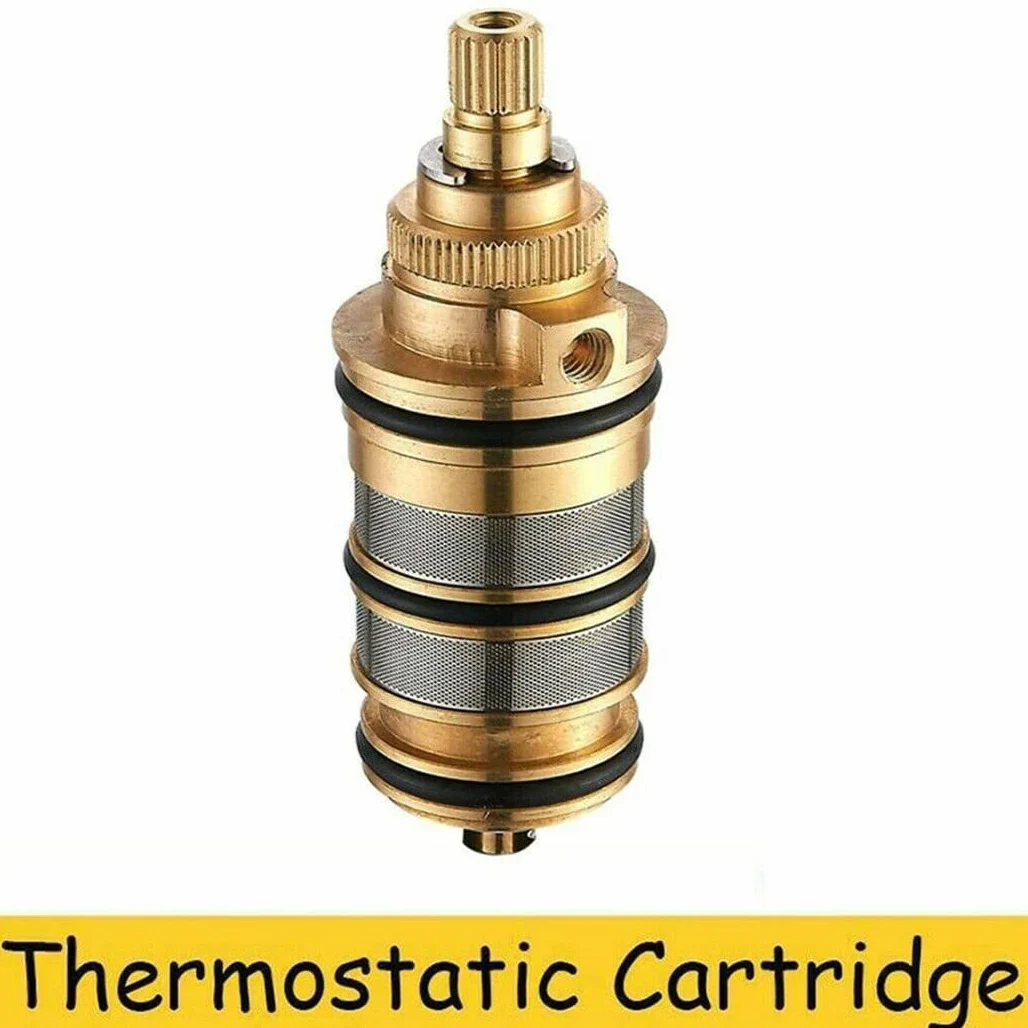 Cartuccia termostatica di Ricambio in Ottone Kit di Riparazione per Miscelatore per Doccia, Miscelatore termostatico, Rubinetto per Vasca da Bagno, Maniglia per valvola Doccia, Kit di Riparazione