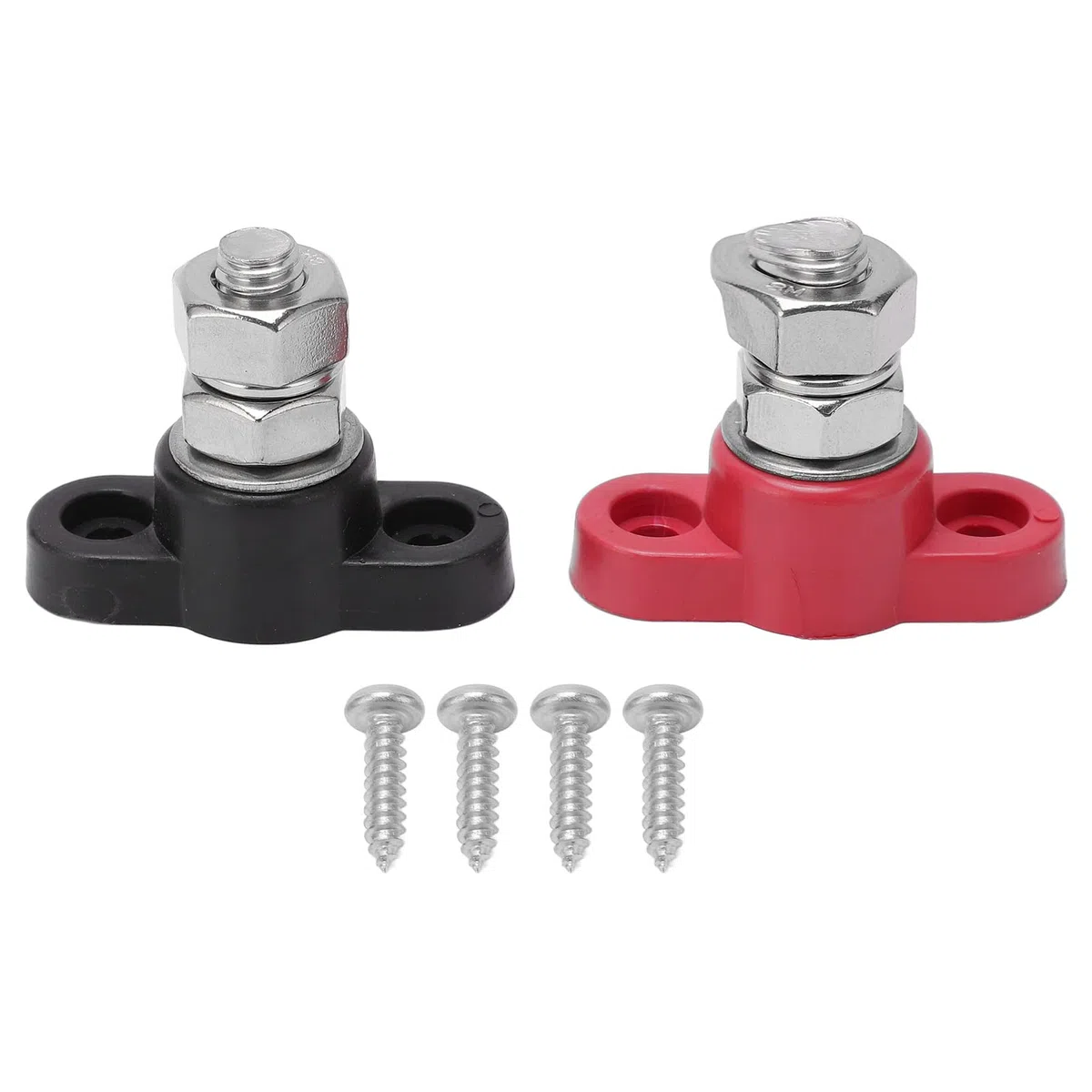 M8 - Blocco di morsettiera per batteria, blocco di distribuzione isolato, morsettiera per batteria, DC 48 V, 2 pezzi