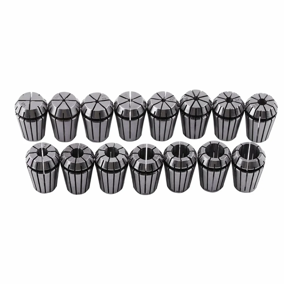 15 Pz ER20 Colletto a Molla, Collet Set Metrico 1-13mm per CNC Macchina Per Incidere di Lavoro e Fresatura Tornio Strumento