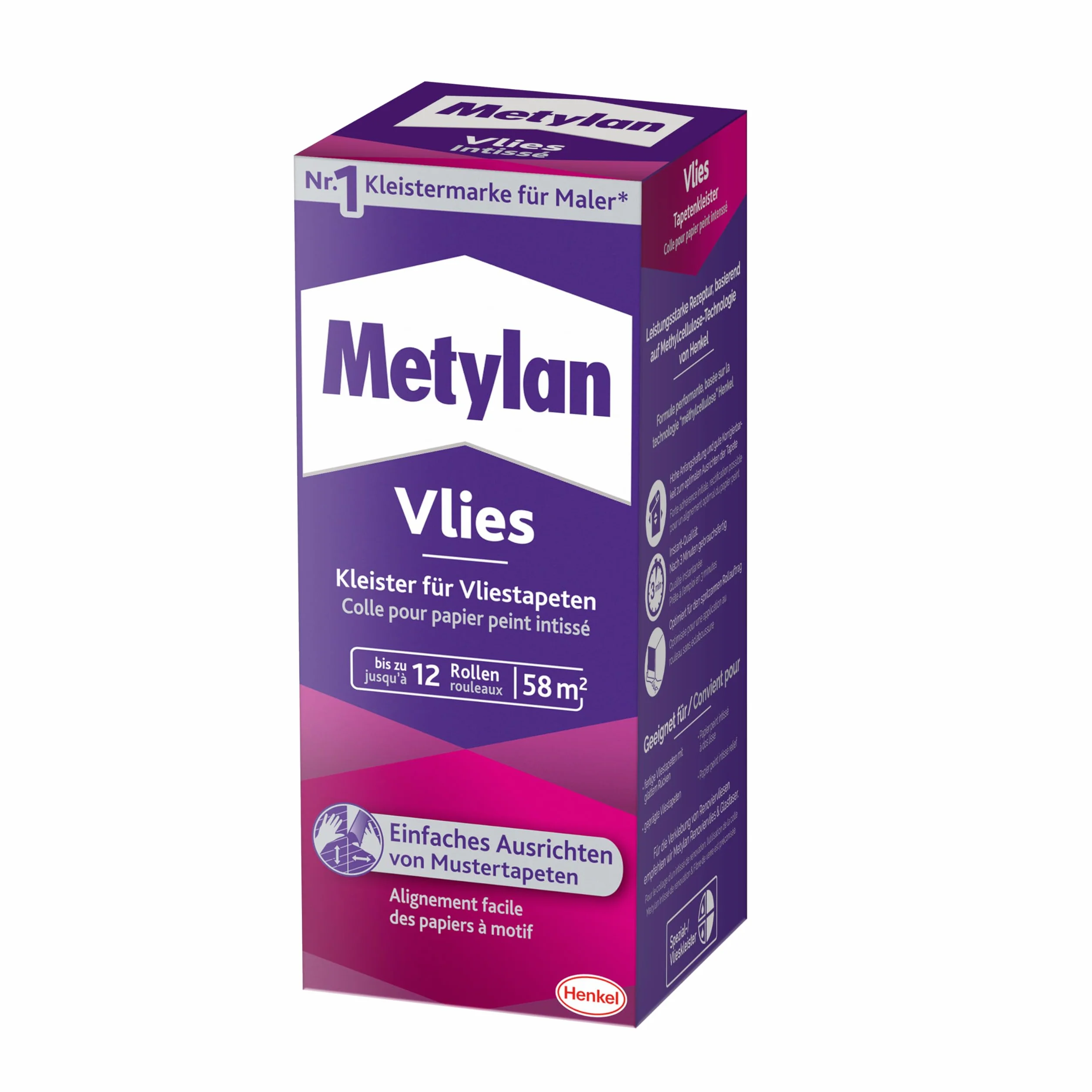 Metylan MPV15 - Colla per carta da parati in tessuto non tessuto, 360 g