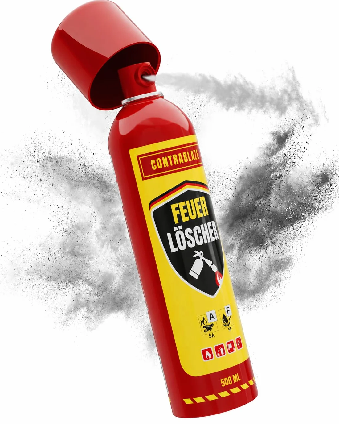 Estintore spray per uso domestico, 500 ml, per una maggiore sicurezza nella vita quotidiana, ideale per casa, cucina e auto, efficacia testata contro incendi a grasso e incendi elettrici fino a 1000 V