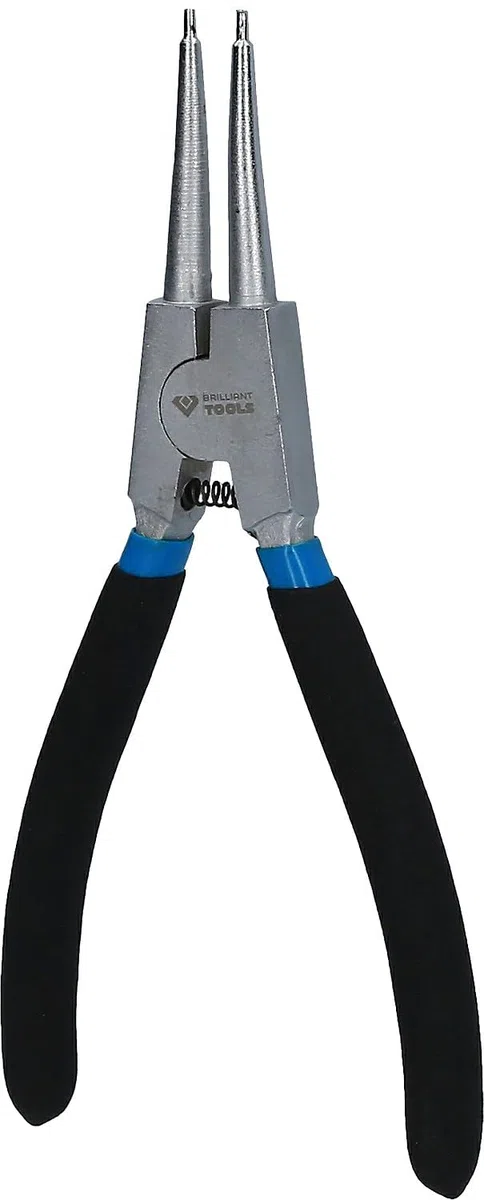 BRILLIANT TOOLS BT067001 Pinza per anelli Seeger per anelli di fissaggio esterni, diritta, 175 mm [Powered by KS TOOLS]