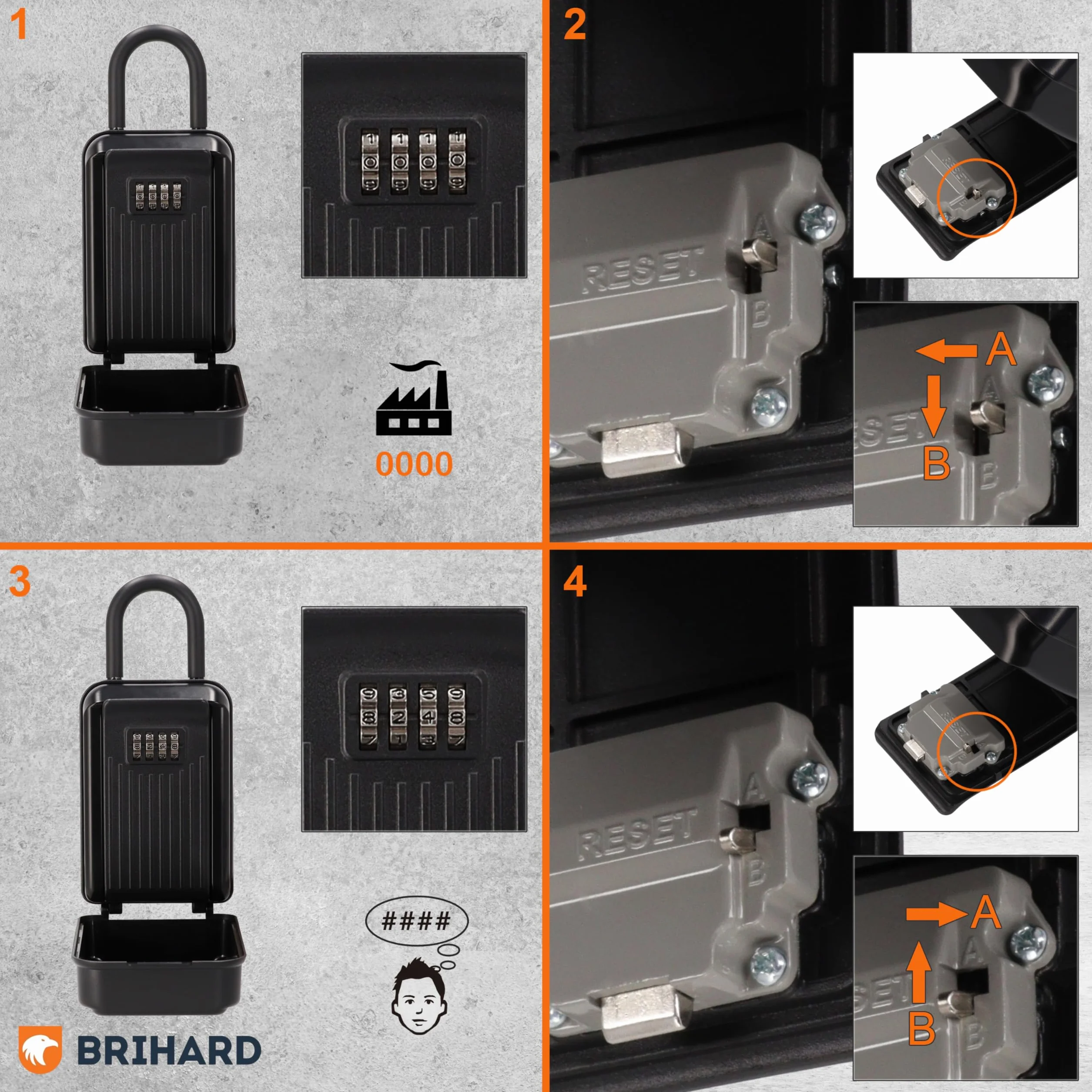 Key Box All Season Shackle XL con Arco Removibile e Custodia Impermeabile, Cassetta Chiavi con Codice a 4 Cifre, Resistente alle Intemperie, Ideale per Chiavi e Tessere di Accesso