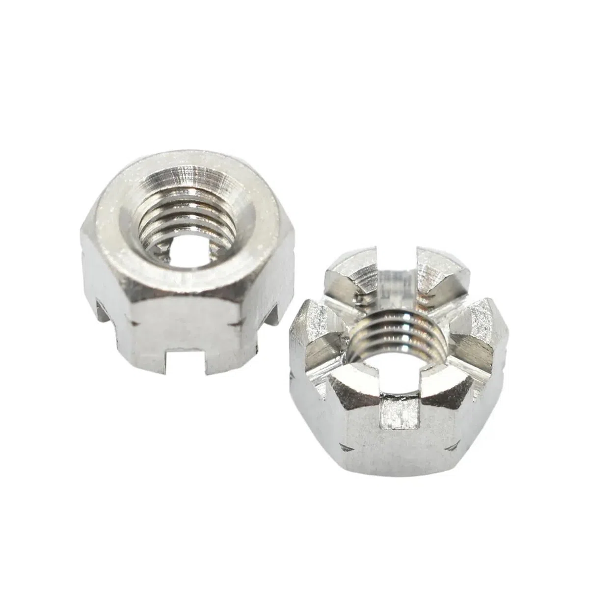GB6181 Dado a corona con testa esagonale scanalata, dado esagonale con testa a castello, dadi esagonali scanalati(M6 10pcs)
