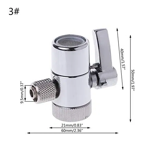 Filtro Rubinetto Valvola Deviatore Sistema Ro 1/4" 2.5/8" 3/8" Tubo Connettore Purificatore d'Acqua Separatore Valvola di Cambio Interruttore Singolo Cut