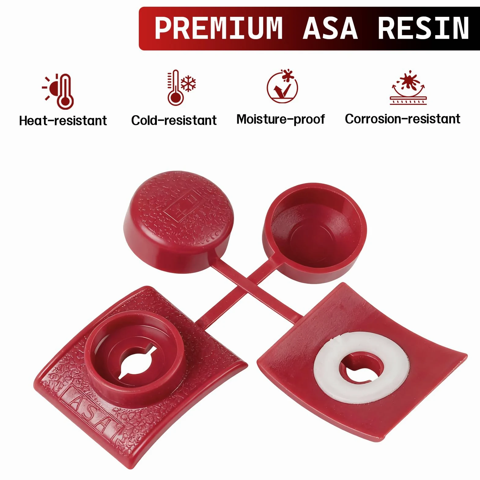 100 PCS Calotte Fissaggio Pannelli Ondulati M4.8 x 45mm Rosso, Viti per Lamiere Ondulate con Cappuccio, Viti Per Onduline per Coperture Tettoie e Pannelli Coibentati per Tetto