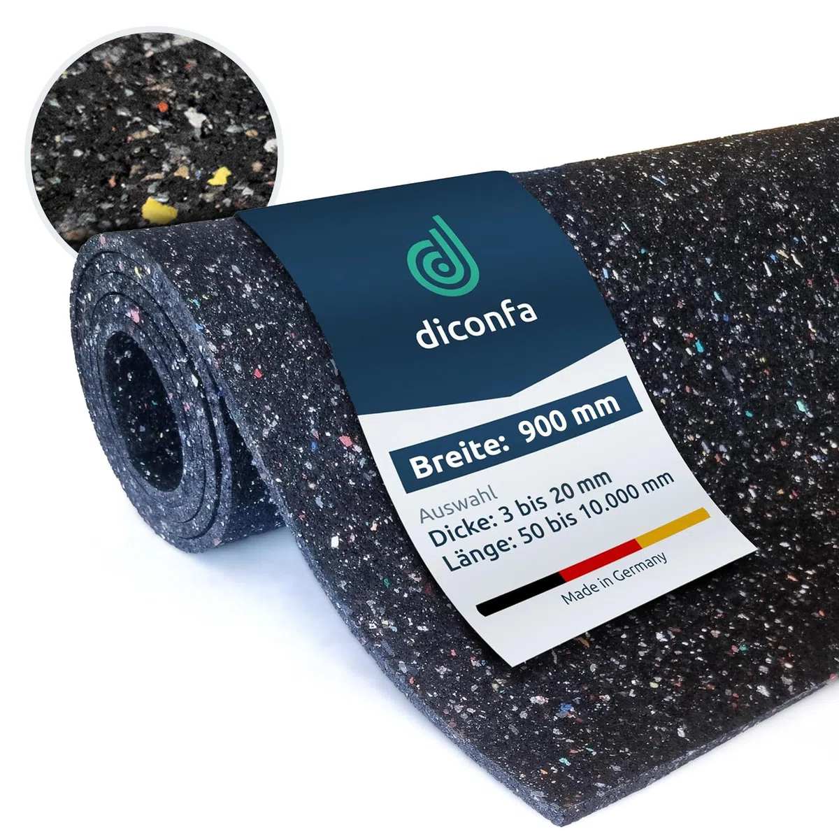 diconfa tappetino protettivo per cantieri 900mm 90cm 0,9m LARGO - SPESSORE fino a 20 mm + LUNGHEZZA fino a 10 m SELEZIONE - 450mm 45cm 0,45m // 15mm tappetini in gomma per esterni antivibrazione