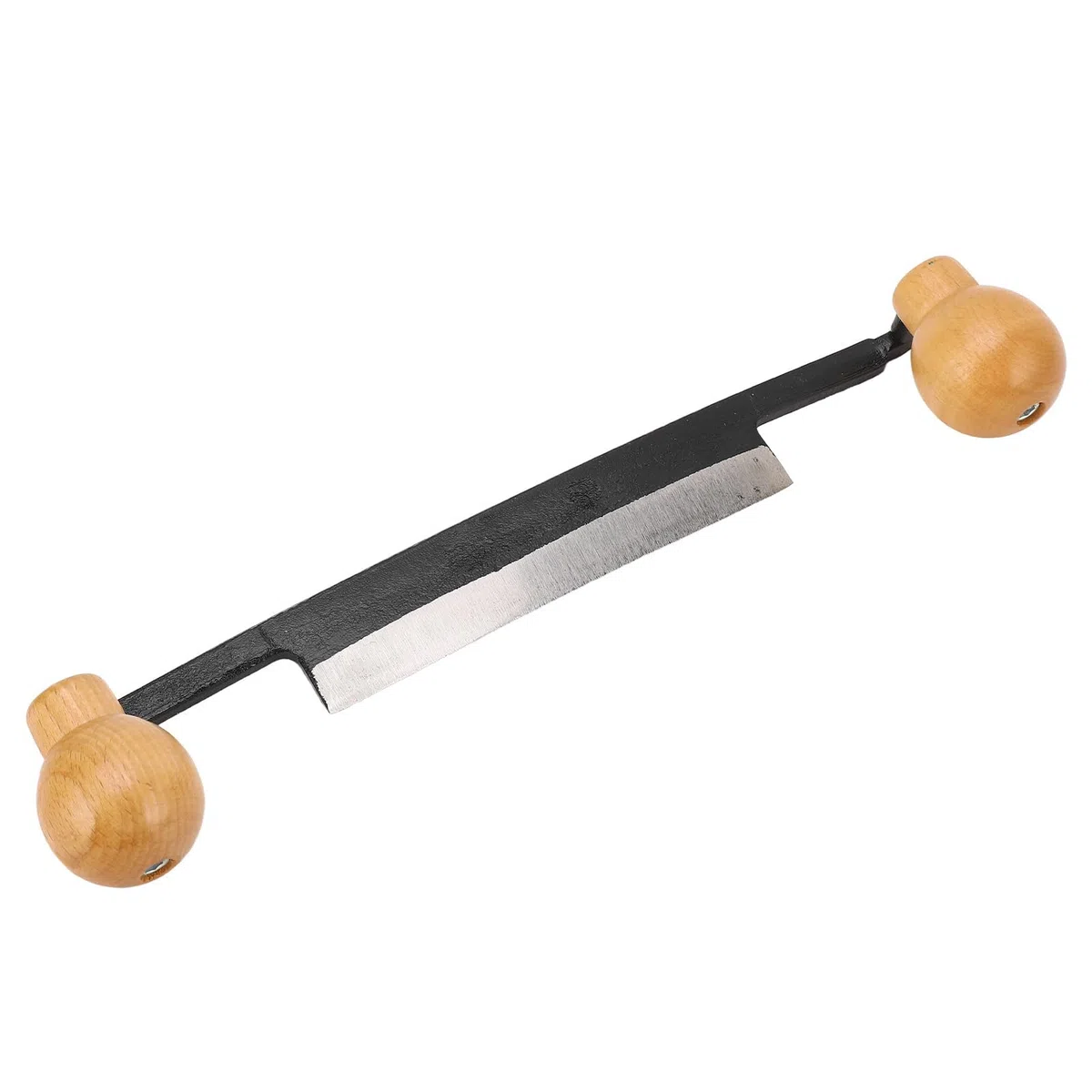 Coltello Barba Dritto, Doppio Manico in Legno Antiscivolo Coltello Barba con Lama in Acciaio Al Tungsteno per la Lavorazione del Legno, Ideale, Lame di Coltello