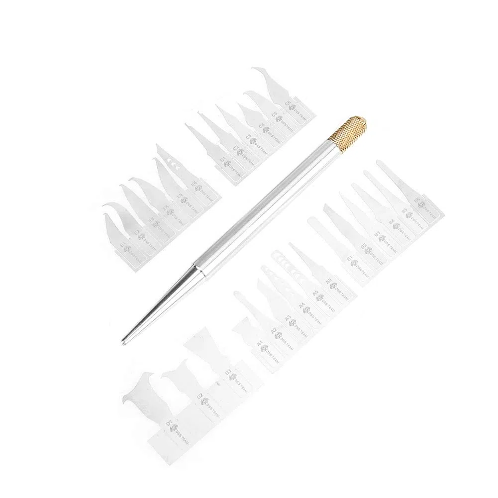 Coltello BGA, chip BGA Riparazione della demolizione della CPU Lama d'aria sottile Kit di strumenti per la manutenzione mobile 27 lame e 1 impugnatura per saldature Rimuovi trucioli