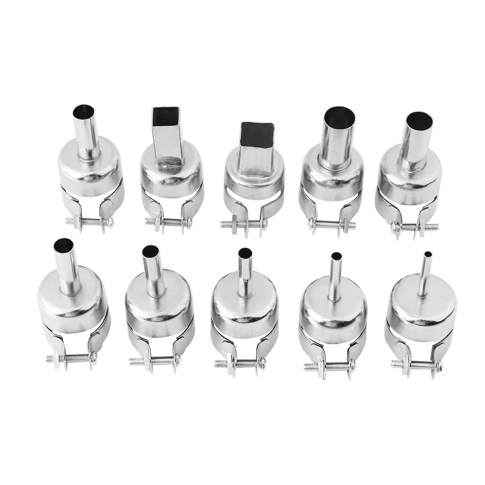 10Pz / Set Kit di Ugelli della Pistole di Calore per Attrezzi di Riparazione di Saldatura a Pistola ad Aria Calda