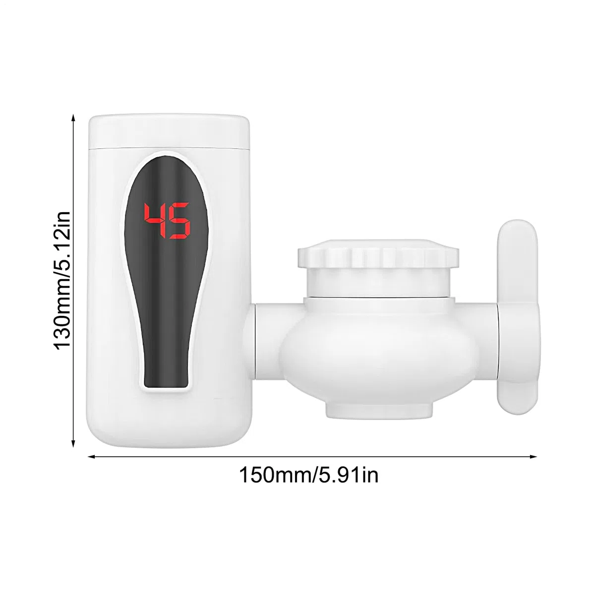 Rubinetto 'acqua calda istantanea – Rubinetto riscaldante istantaneo, 2 modalità Orientalbe Display digitale a LED per ufficio, cucina, esterno, bagno, piccoli spazi campeggio