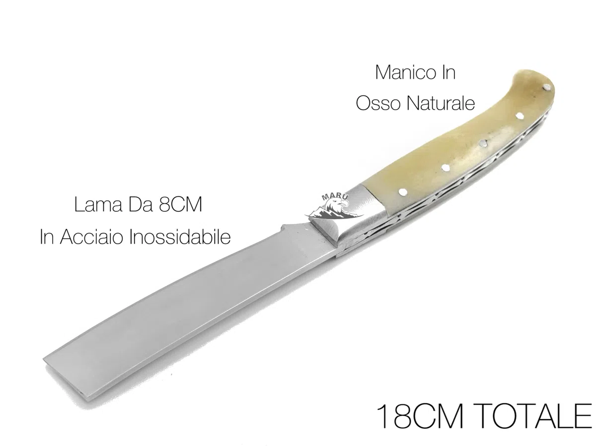 Coltello Artigianale Pieghevole Tipo Mozzetta In Acciaio Inox tipo Sardo Coltelli da Collezione Tascabile Caccia