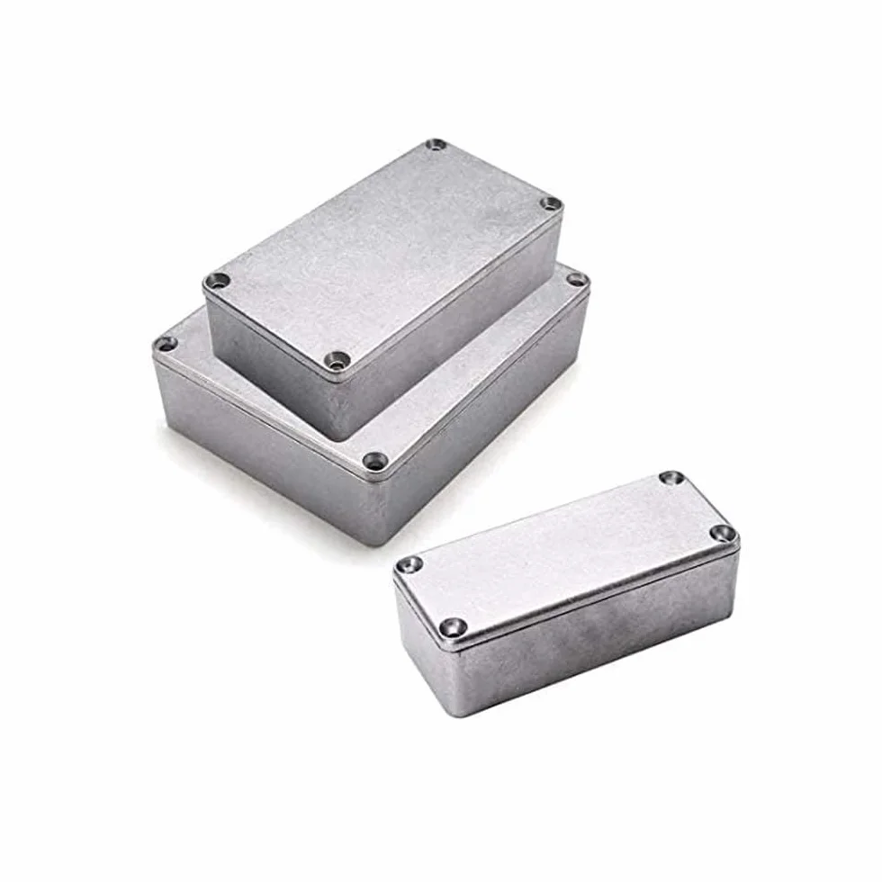 Supertool, box esterno in alluminio pressofuso, impermeabile, per dispositivi elettronici, per esterni (1 pezzo), argento