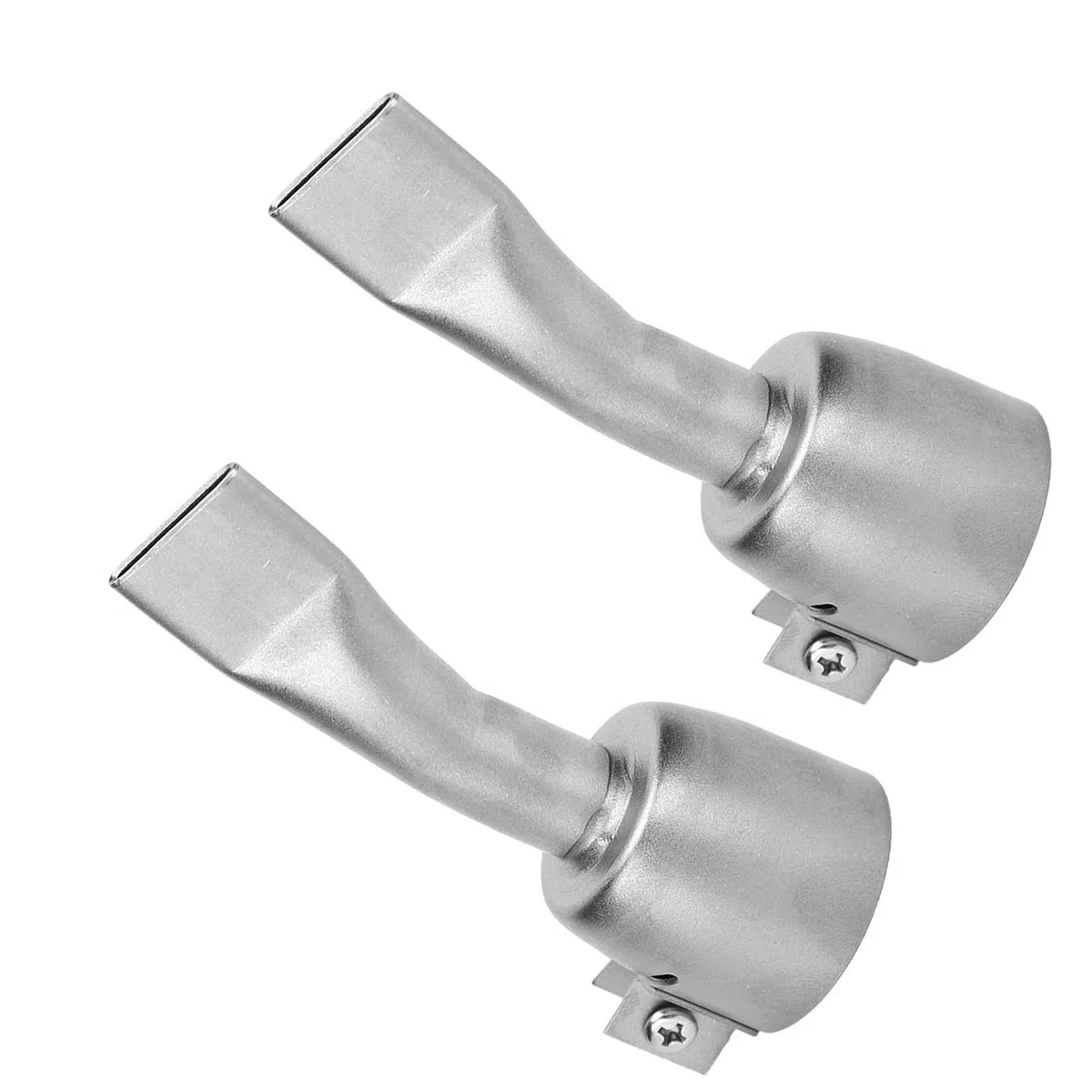 2Pcs Pistola ad aria calda Ugello per saldatura Saldatore in acciaio inox Torcia per riscaldamento Punte piatte Ugello per fogli di plastica in PVC Accessori per saldatura