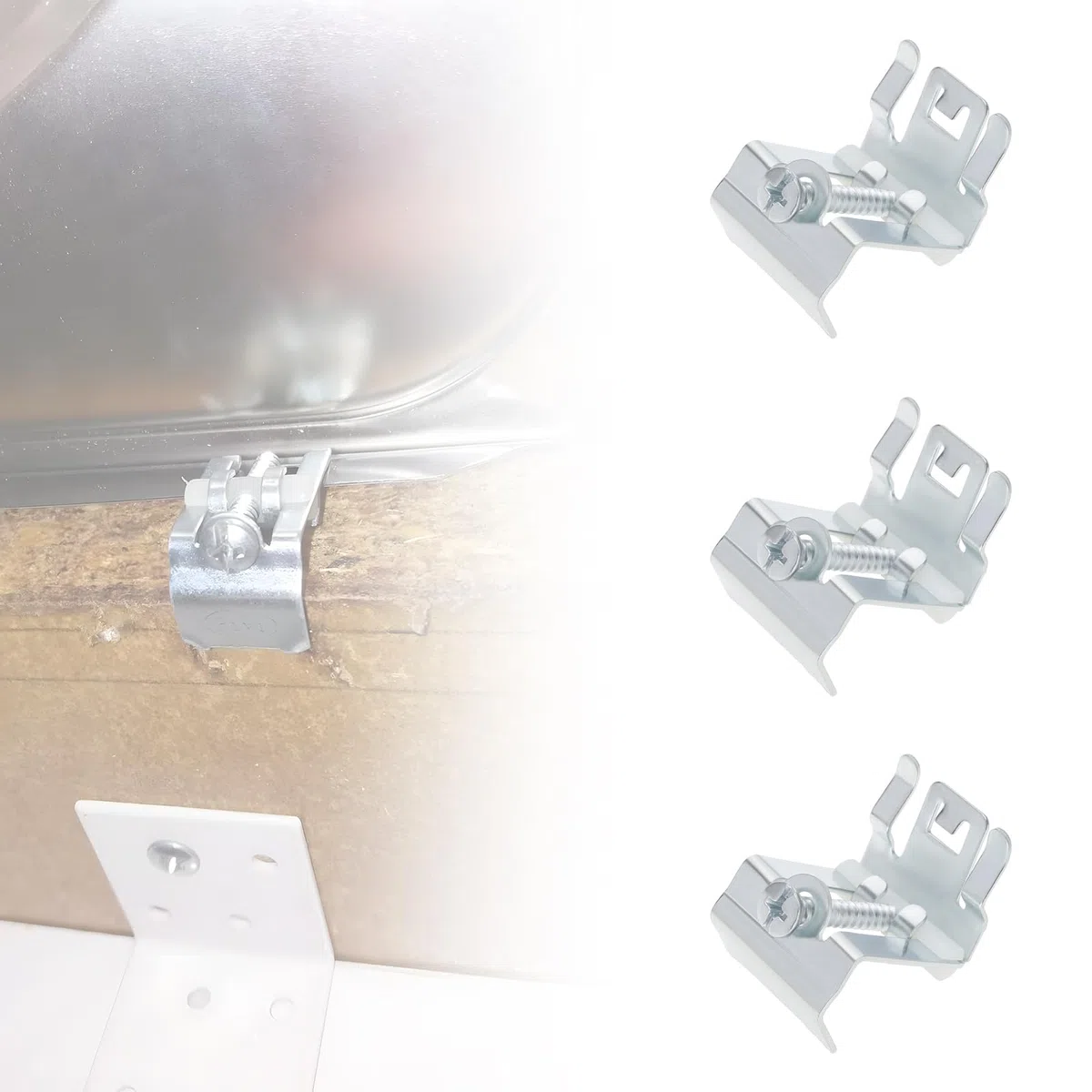 10 clip di fissaggio per lavello da cucina Clip di fissaggio staffe lavandino da cucina in metallo per lavanderia e cucina