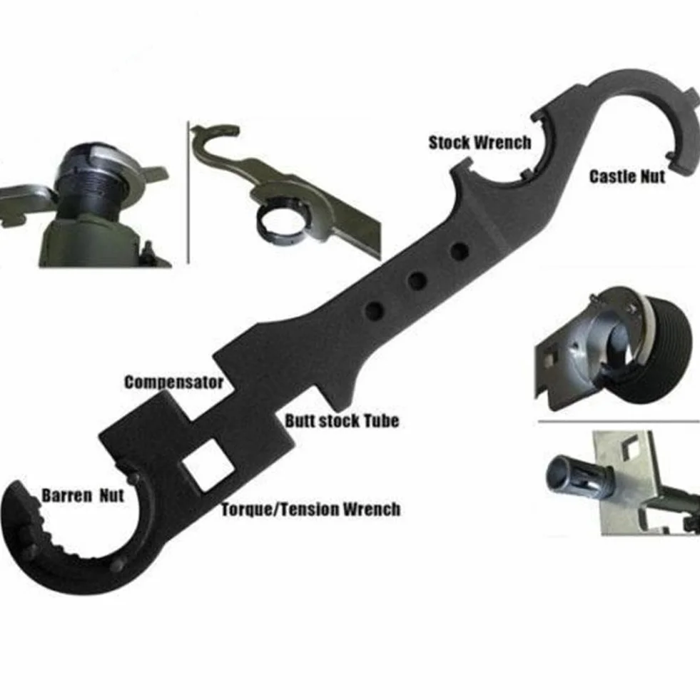 Chiave a schermo in acciaio da 32 cm AR-15/M4 per rimozione e installazione della chiave combinata AR-15/M16/AR15/M4