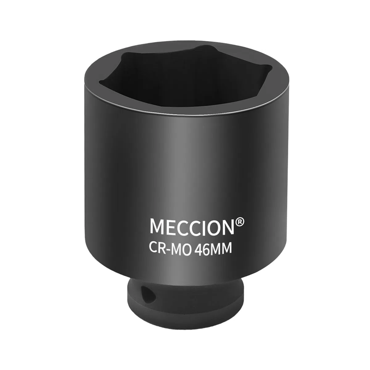 Meccion Steckschlüssel Sechskant 46mm mit 1/2" Antrieb, Industriequalität CR-MO Schlagschrauber Einsatz, Tief, 78mm Gesamtlänge