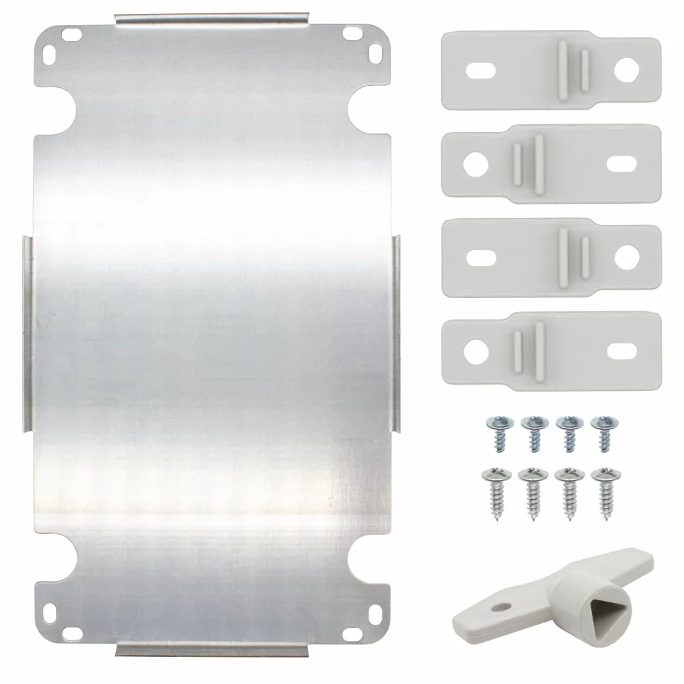 Armadio di distribuzione a parete con piastra di montaggio zincata, scatola industriale di controllo vuoto in plastica ABS con porta protezione IP65 (MD9001)