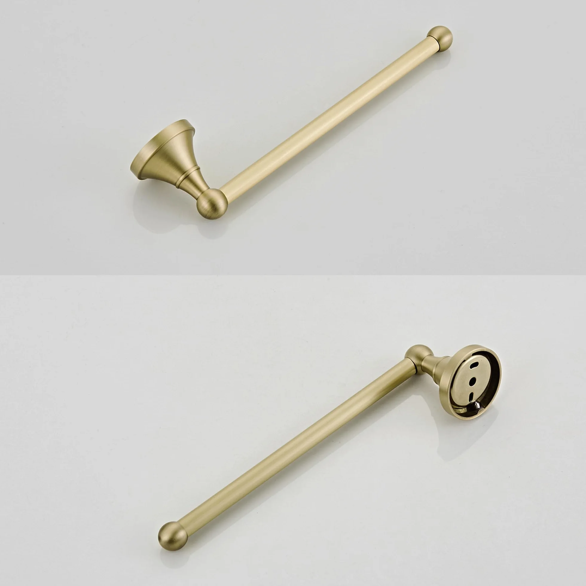 Flybath Anello Asciugamano Anelli Portasciugamani Ottone Antico Anelli di Asciugamano Bagno Porta Asciugamani Montaggio a Parete, Bronzo Spazzolato