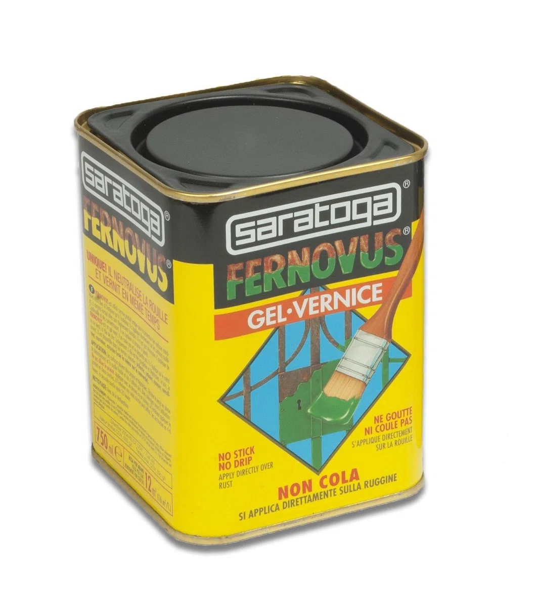 SARATOGA Vernice Gel Antiruggine Pronta All'Uso Senza Bisogno Di Trattamenti Preliminari, Latta Da 750 Ml Grigio Micaceo