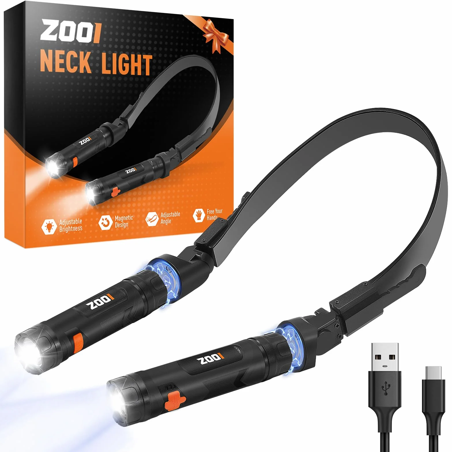 ZOOI Regalo Uomo, Regali di Natale per Lui, Regalo Anniversario per Lui, Idee Regalo Uomo Compleanno, Idee Regali Uomo Natale Originali Regali Secret Santa, Luce da Collo Campeggio