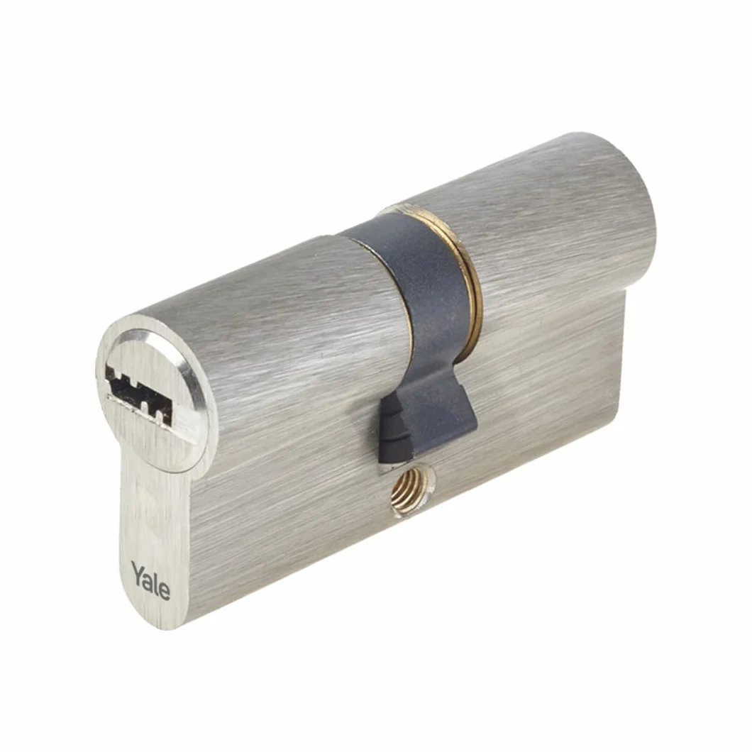 Yale Cilindro europeo 1000 PLUS Serie 35/55 mm Nichel satinato Doppio cilindro, con 5 chiavi incluse per garantire massima sicurezza, ideale per porte blindate e porte d’ingresso