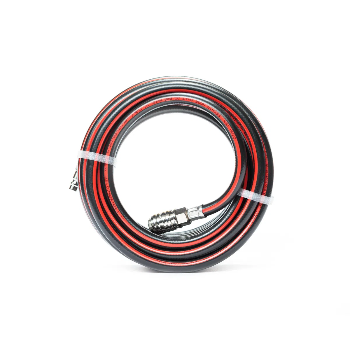 Tubo flessibile per aria compressa in PVC retinato Ø 8 x 13 mm lunghezza 20 mt completo di raccordi ad attacco rapido universale. 100% Made in Italy