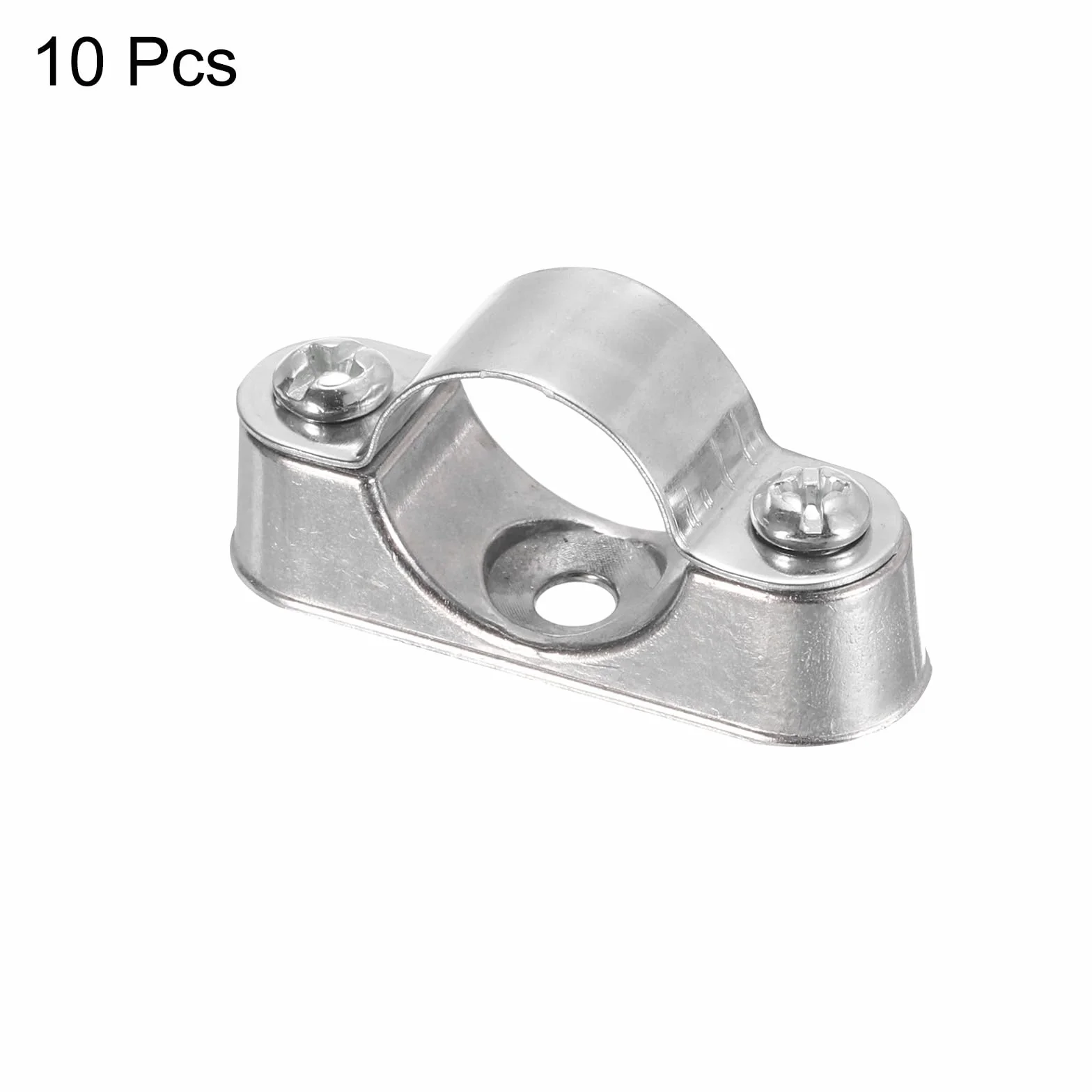 uxcell 10 staffe per tubi di supporto per tubi da 20 mm, montaggio a parete per tubi rigidi per tubi in PVC in metallo