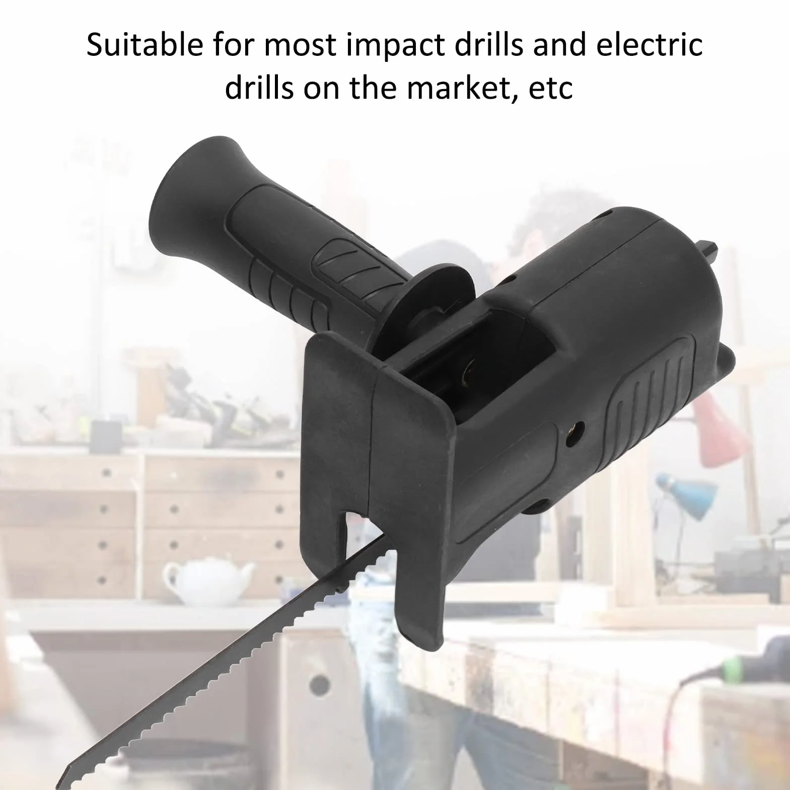 Kit di Attacco per Alternativa Adattatore per Alternativa per Trapano Avvitatore a Batteria con Lame per Seghetti Alternativi per il Taglio del Legno in Metallo