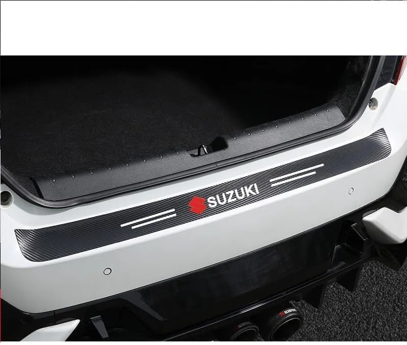 5 Pezzi Protezione Porta Soglia Sticker per Suzuki Vitara 2015-2022 2023 2024, Fibra Carbonio Auto Esterno Piastra Batticalcagno Battitacco Adesivi Soglie Porte