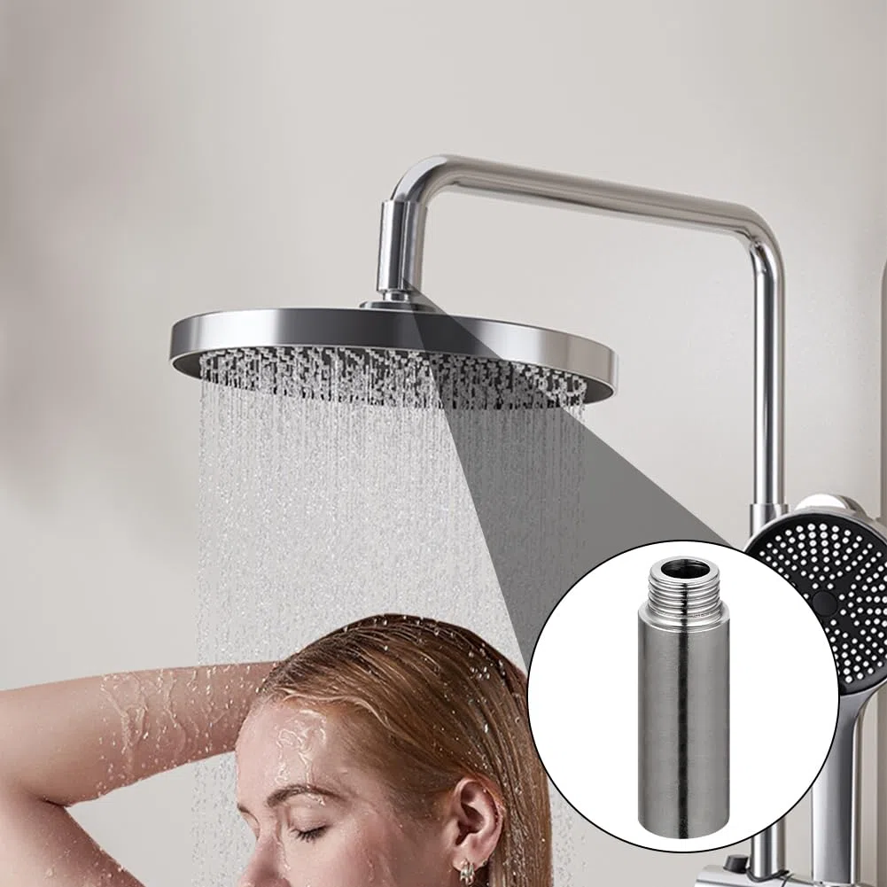2 estensioni per rubinetto 3/4" x 100 mm, raccordo in acciaio inox, 3/4" IG x 3/4" AG, prolunga filettatura in acciaio inox, tubo di prolunga DN20, prolunga per rubinetto per installazione