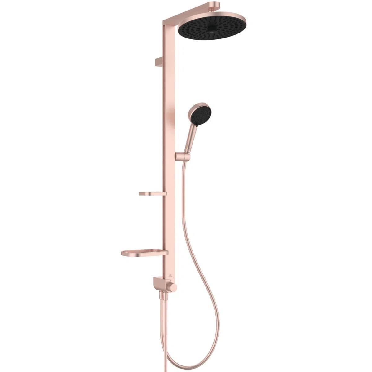 Ideal Standard Ceratwist Alu+ Colonna doccia, Realizzata con l'100% di alluminio riciclato, doccia a risparmio idrico con tipi di getto variabili – Rosé (338x501x1104 mm)