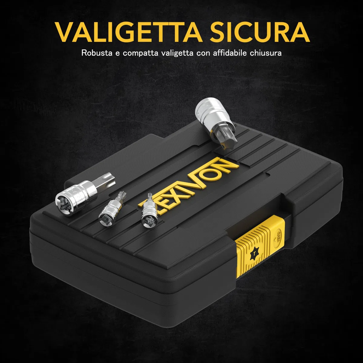 LEXIVON Chiavi Torx per Avvitatore a Batteria, Chiavi a Bussola per Milwaukee, Makita, Chiave Dinamometrica, Inserti per Avvitatore e Chiavi a Cricchetto, 13 Pezzi EU T8 - T60 (LX-143)