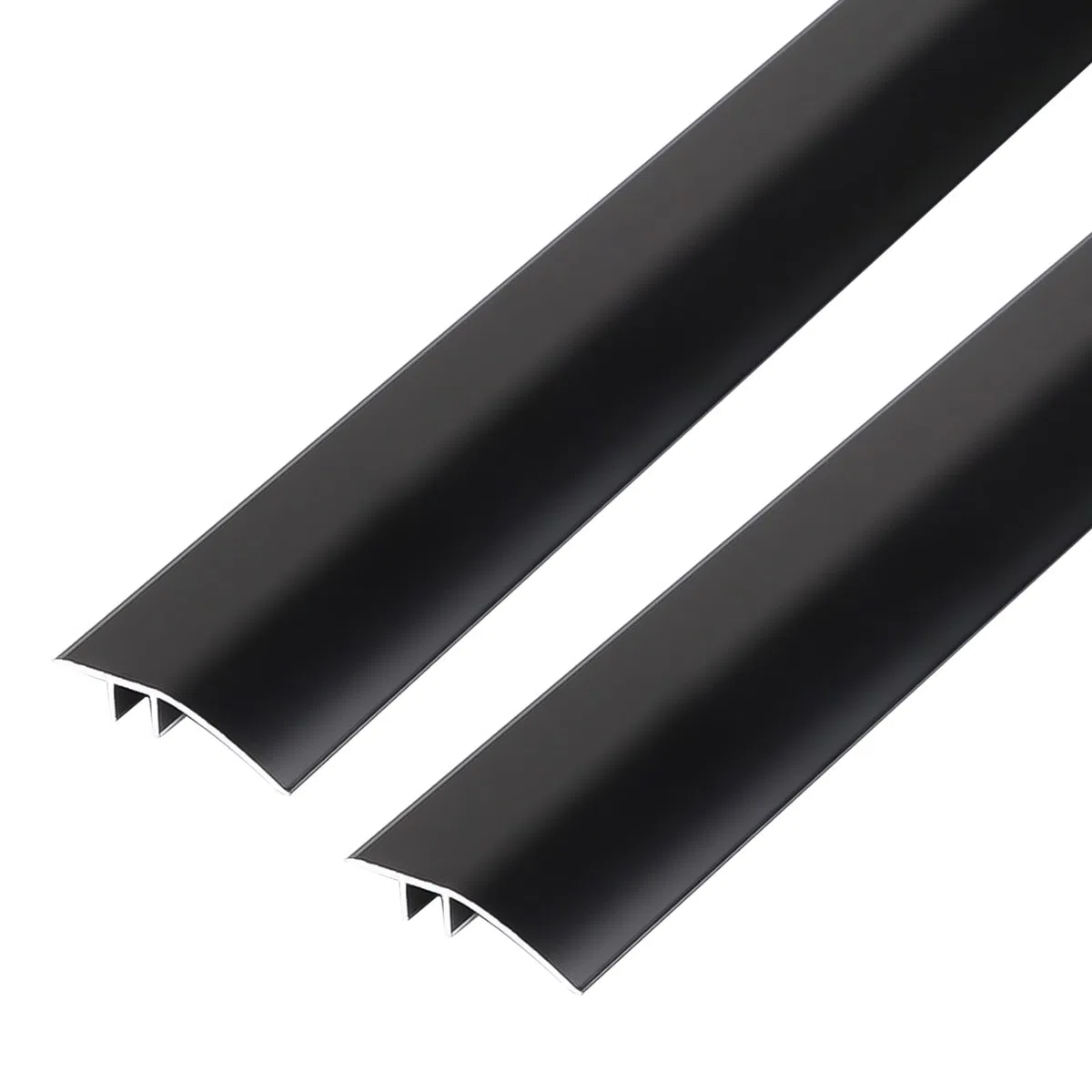 EXLECO 2 x Soglia di Dislivello Pavimento Alluminio Profilo di Transizione Pavimento 0.9m*43mm Profilo di Raccordo per Pavimenti Soglia del Pavimento Striscia Transizione Pavimento da 5-12mm per Rampa