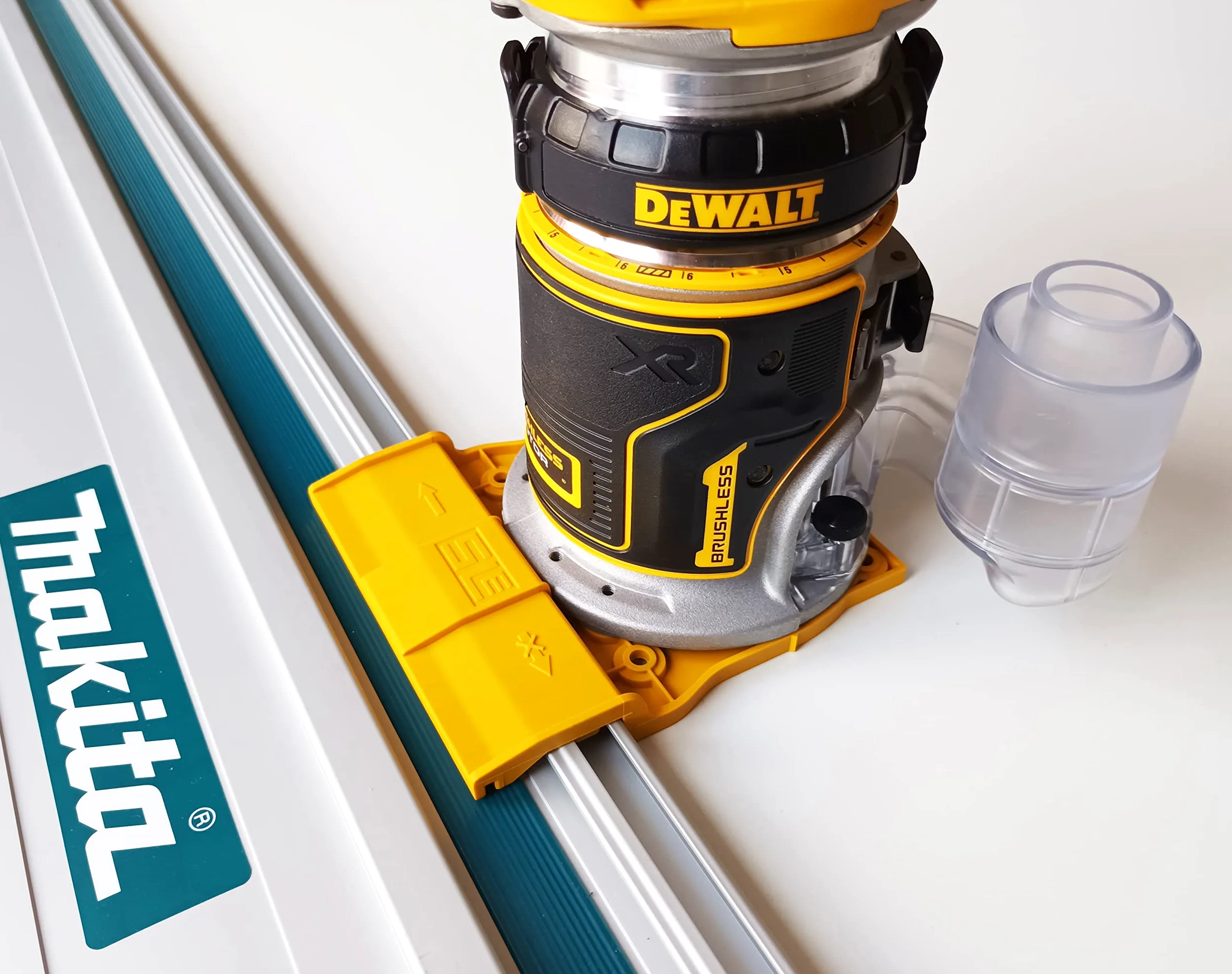 Adattatore professionale per guida DEWALT DCW600 / DCW604 / DCW604NT / D26200 per Makita/Bosch/Festool/Mafell