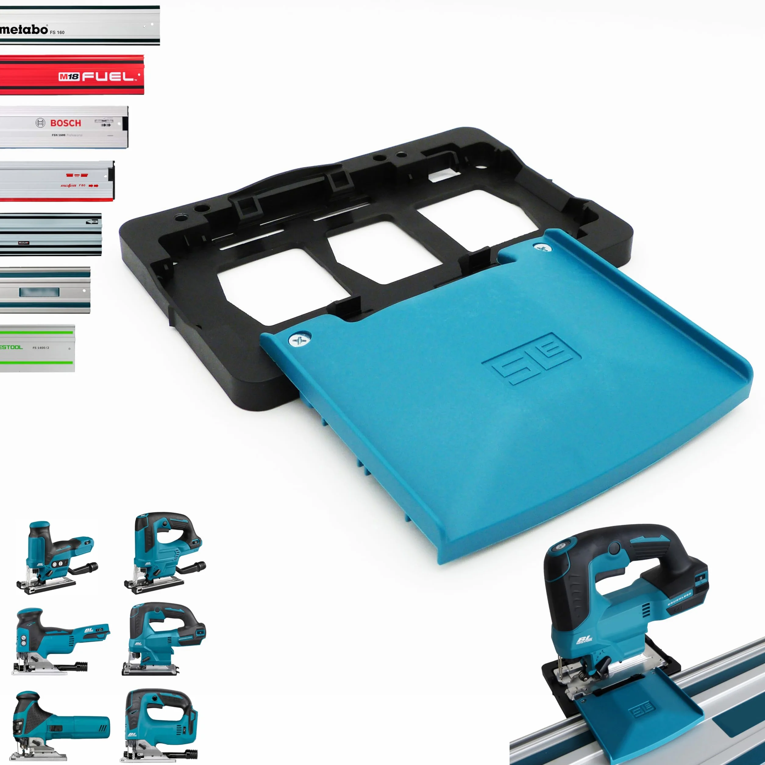 SLE Engineering SLE - Adattatore professionale per seghe alternative Makita per Makita/Festool/Bosch/Mafell/Einhell/Milwaukee/Metabo