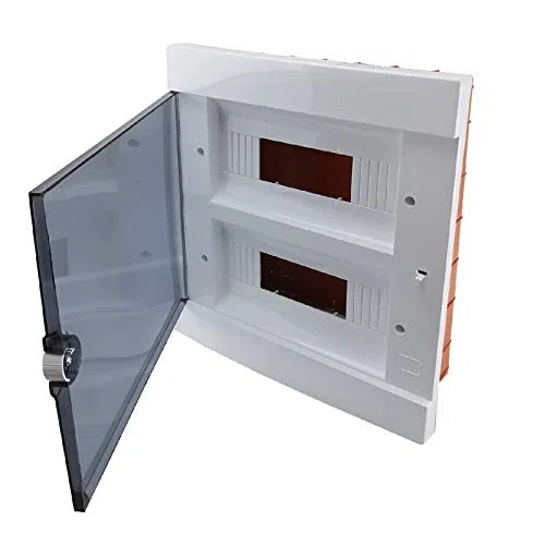 Quadro elettrico centralino 24 moduli DIN box incasso oppure superficie scatola IP40 interruttori (Incasso)