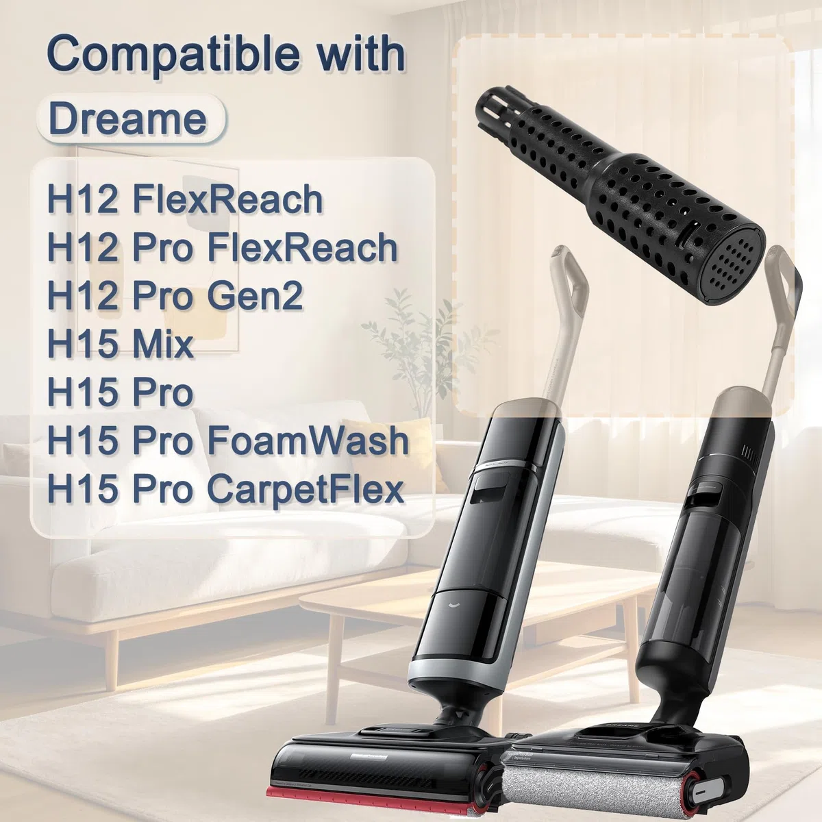 2 deodoranti stick compatibili con Dreame H12 Pro FlexReach/H12 Pro Gen2/H15 Mix/H15 Pro (FoamWash/CarpetFlex), accessorio deodorante per serbatoio dell'acqua sporca, aspirapolvere bagnato e asciutto