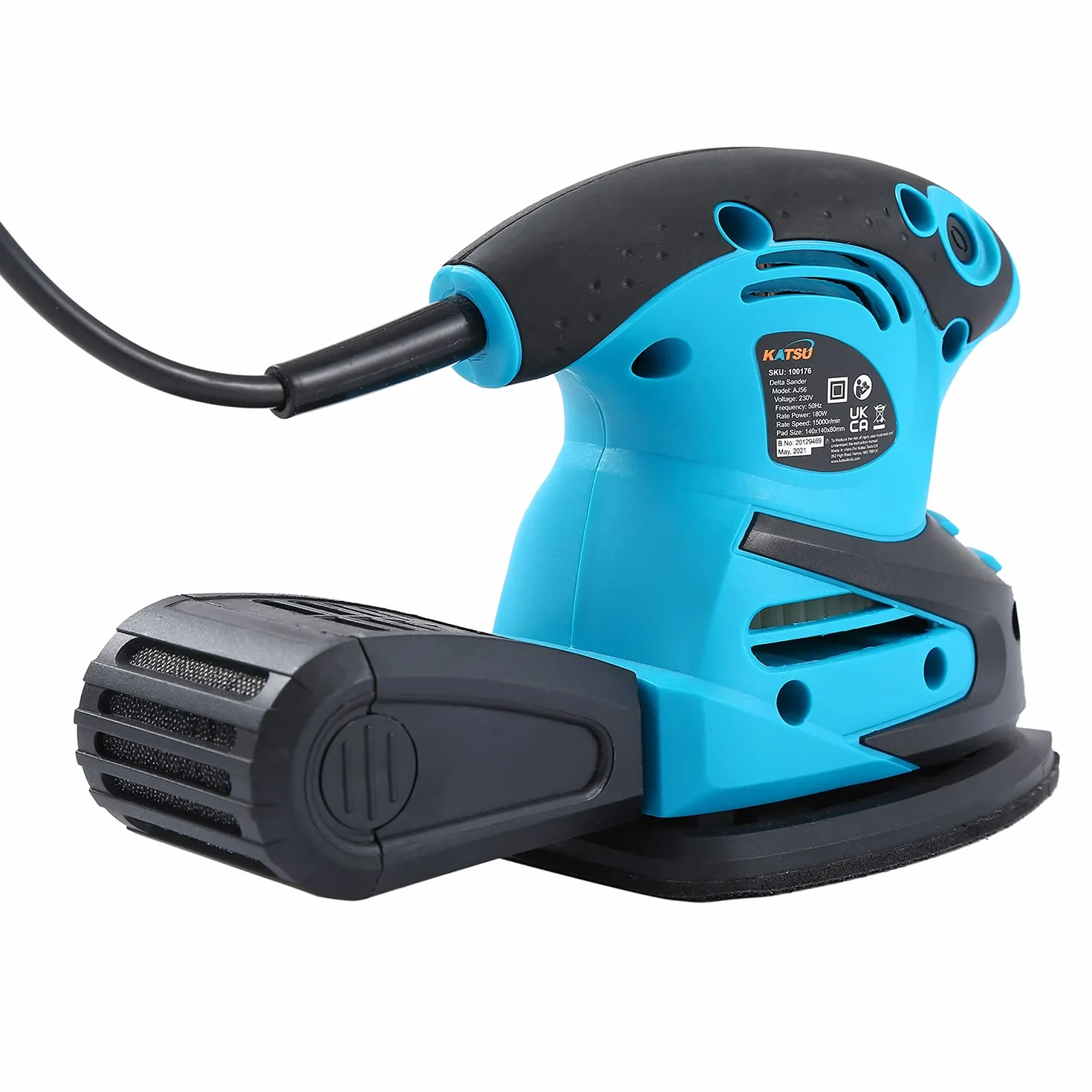 KATSU Levigatrice Detail Elettrica 180W 15000RPM Levigatrice Mouse Multifunzioni con Aspiratore di Polveri e 20 Pezzi Carte Abrasive per Levigare Lucidare 100176