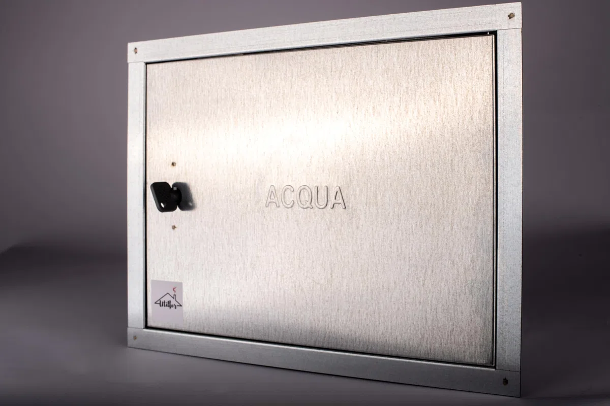 Sportello in Acciaio ZINCATO per Contatore Acqua - Cm 45 x 70