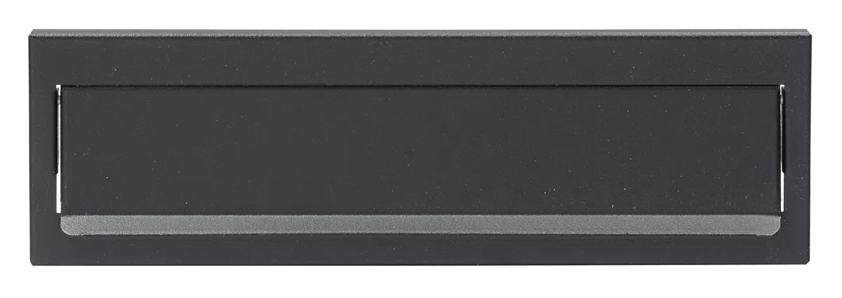 ARREGUI C604 Copri fessura buca delle lettere in Acciaio per Porte o Cancelli Esterni, Portalettere Esterne, Apertura 23 x 3 cm, Resistente alle Intemperie, 24,8 x 7,3 cm, Nero Testurizzato