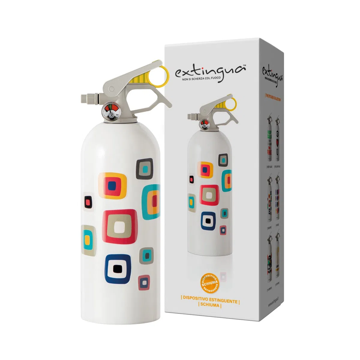 Estintore Casa Omologato ABF 1 kg Estintore Schiuma Presa Antipanico Regalo Uomo Donna per Uso Domestico, Cucina, Auto, Barca, Mini Estintore per Interni, 1 pz