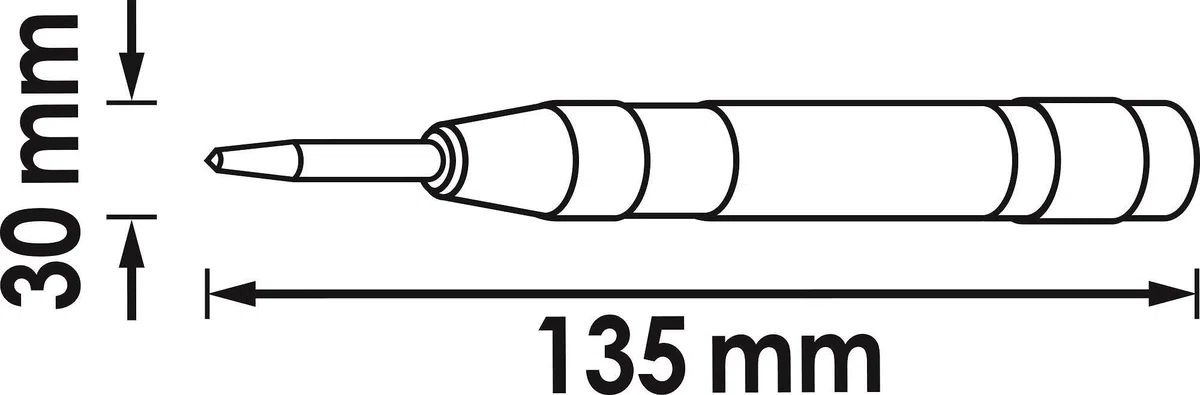 ViGOR V1783 punzone centrale auto-impattante punta robusta, regolabile in continuo, rilascio della forza d'urto con una semplice pressione punzone centrale automatico per il funzionamento manuale